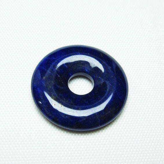 ラピスラズリ ピーディスク ドーナツ型 ルース 平安扣 一点物 メール便可 [M便 1/10] 112-6235