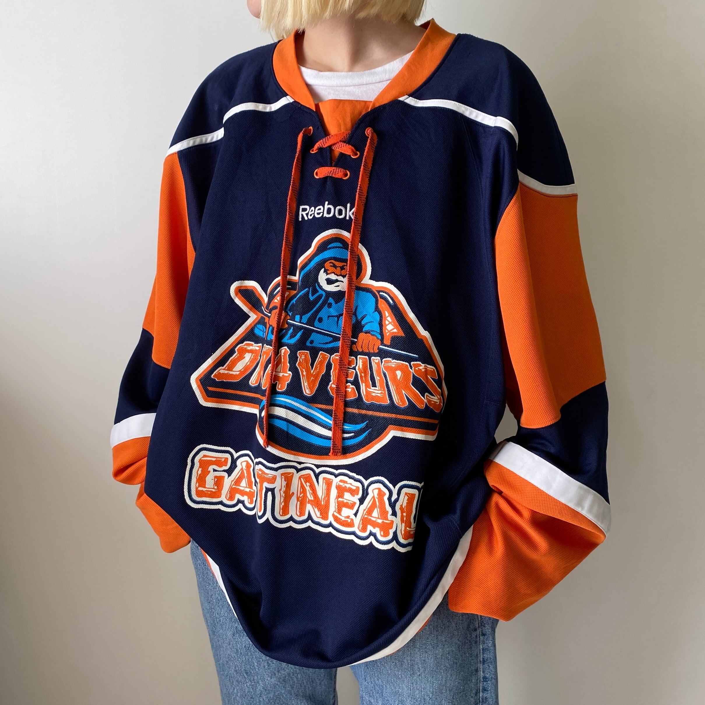 Reebok リーボック CCM ブランドロゴ刺繍 チーム メッシュ 両面  