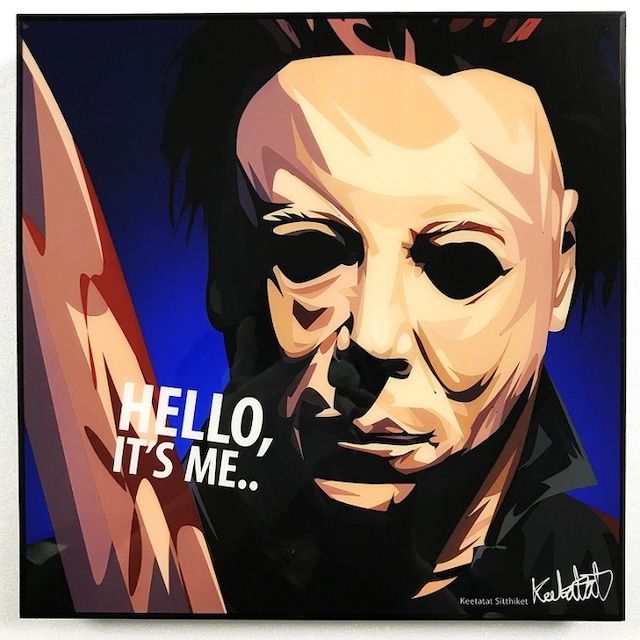 BOOGEYMAN (1) ブギーマン / MICHAEL MYERS「ポップアートパネル Keetatat Sitthiket キータタットシティケット」ポップアートフレーム アートボード グラフィックアート ウォールアート 絵画 壁立て 壁掛けインテリア 額 ポスター プレゼント ギフト インスタ映え ホラー映画