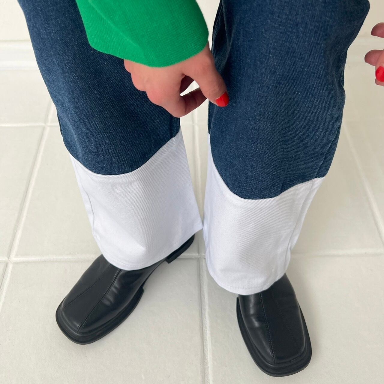 切り返しハイウエストデニム_LN01921