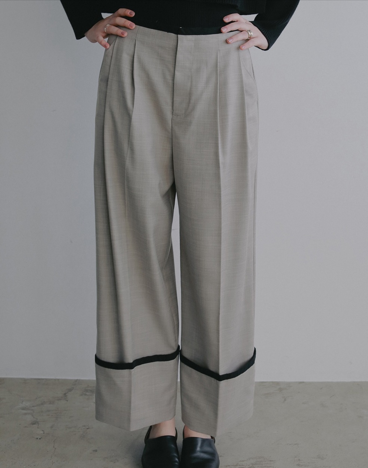 MANOF SKIRT LAYERED WIDE PANTS