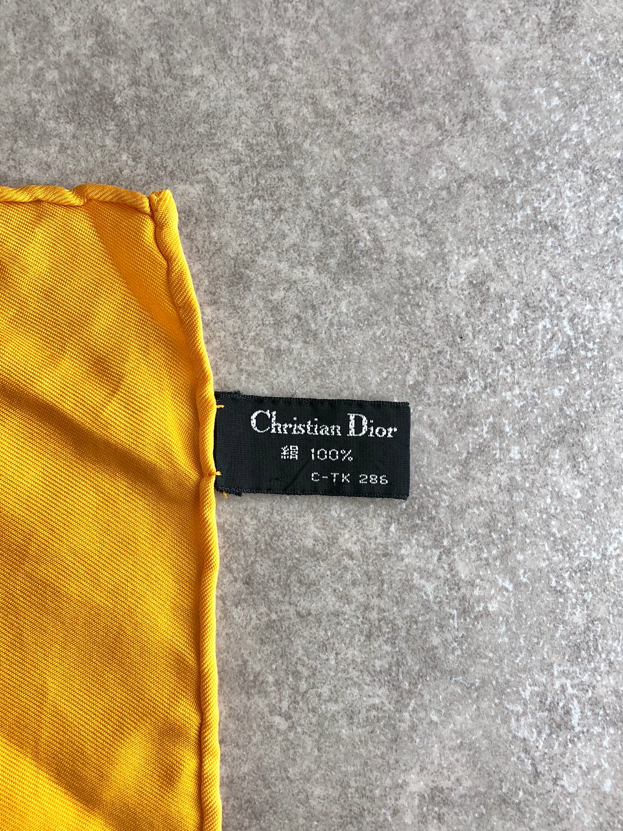 Christian Dior ディオール トロッター スカーフ オレンジ Christian Dior ディオール トロッター スカーフ オレンジ