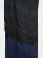 【レディース】仕立て上がり 絞り染め麻着物 黒紫　[B1265]