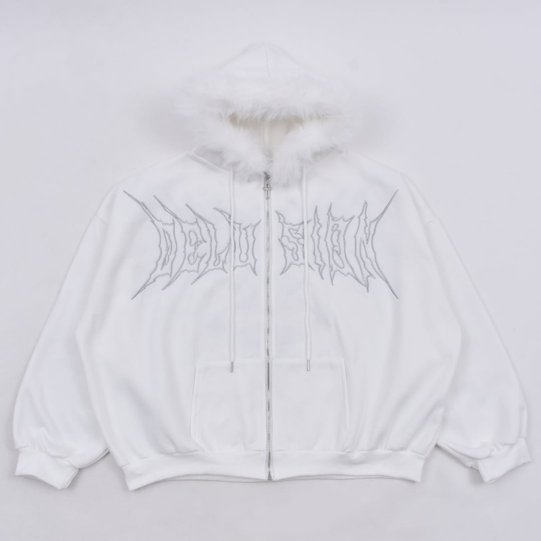 1/3新着】メタルクロスフードファーZIPパーカー(裏起毛