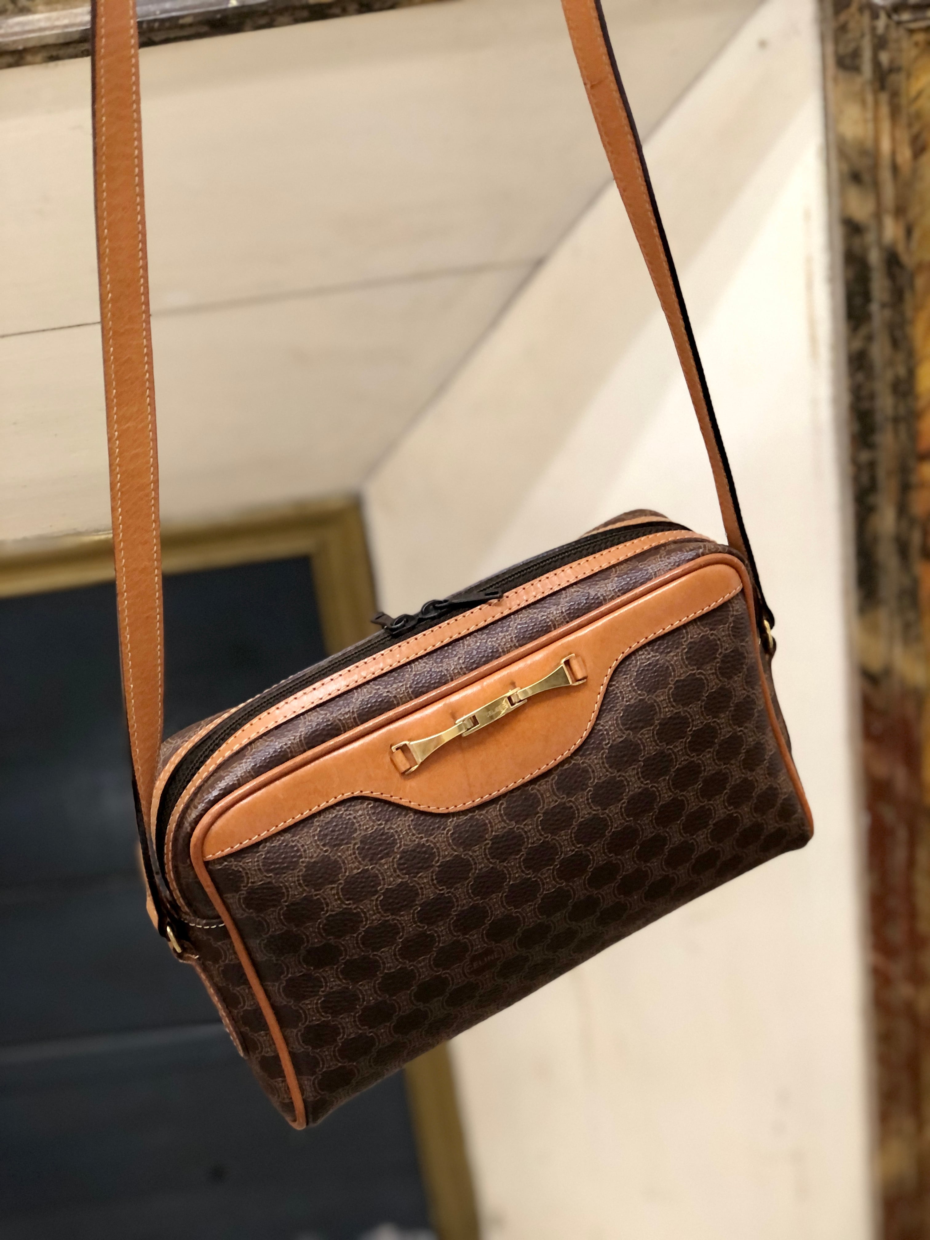 CELINE マカダム キャンバス ショルダーバッグ PVCレザー 楽天市場】【10%OFFクーポン】 セリーヌ ショルダーバッグ マカダム