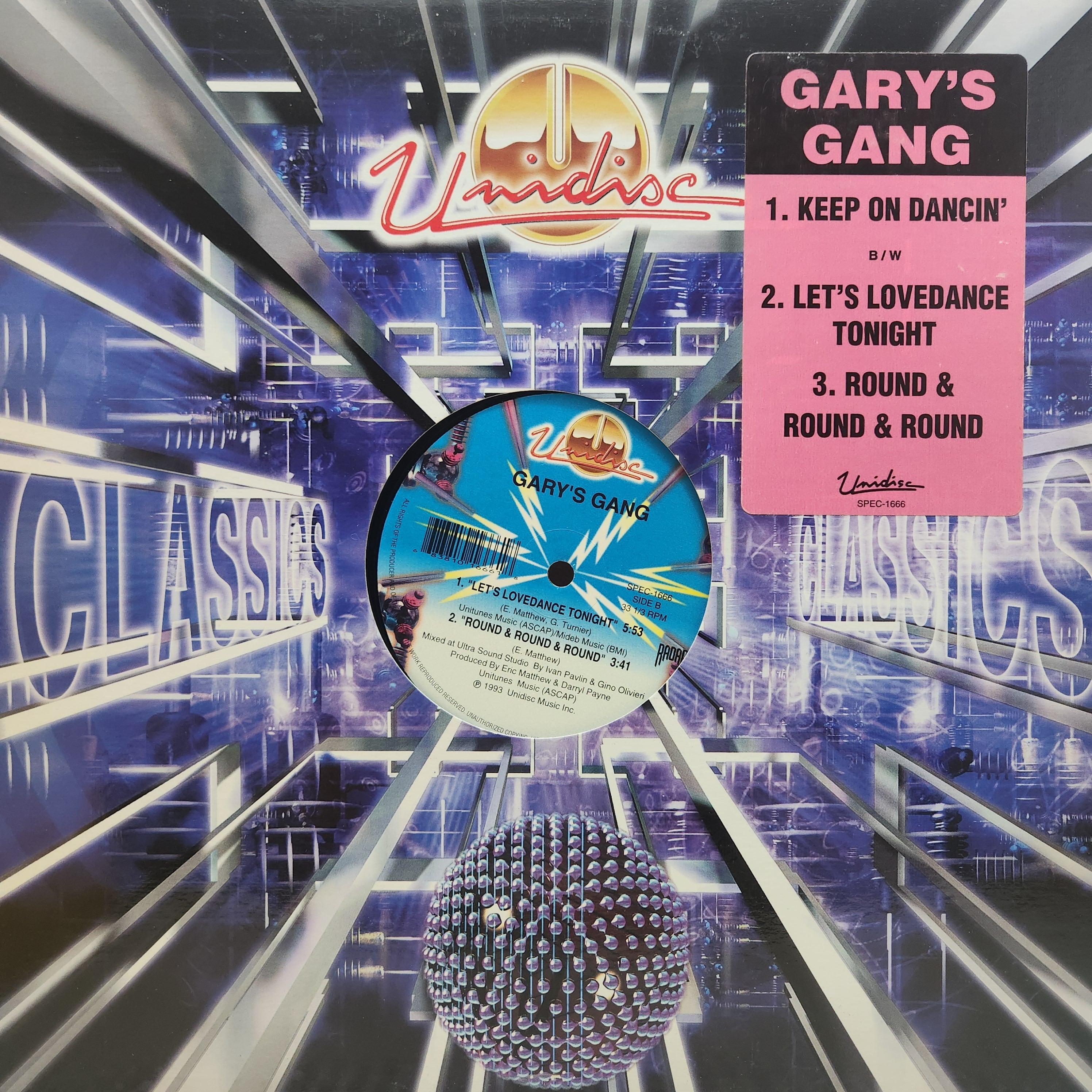Gary's Gang / Keep On Dancin' / Let's Lovedance Tonight / Round & Round & Round [SPEC-1666] - 画像1