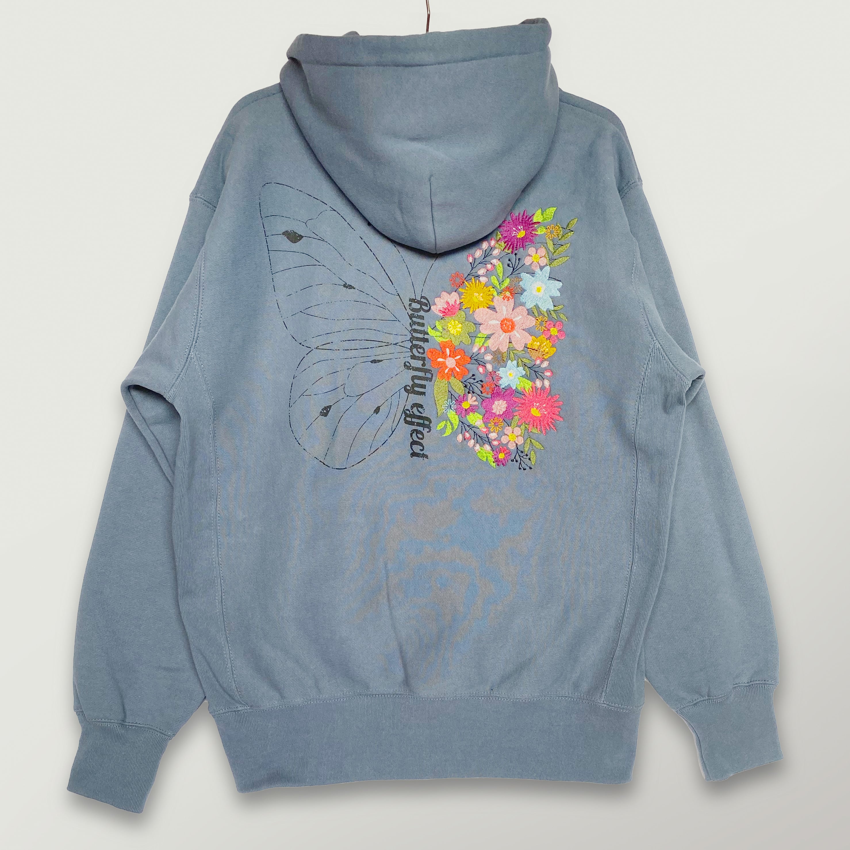 刺繍☆パーカー／Butterfly effect 12oz