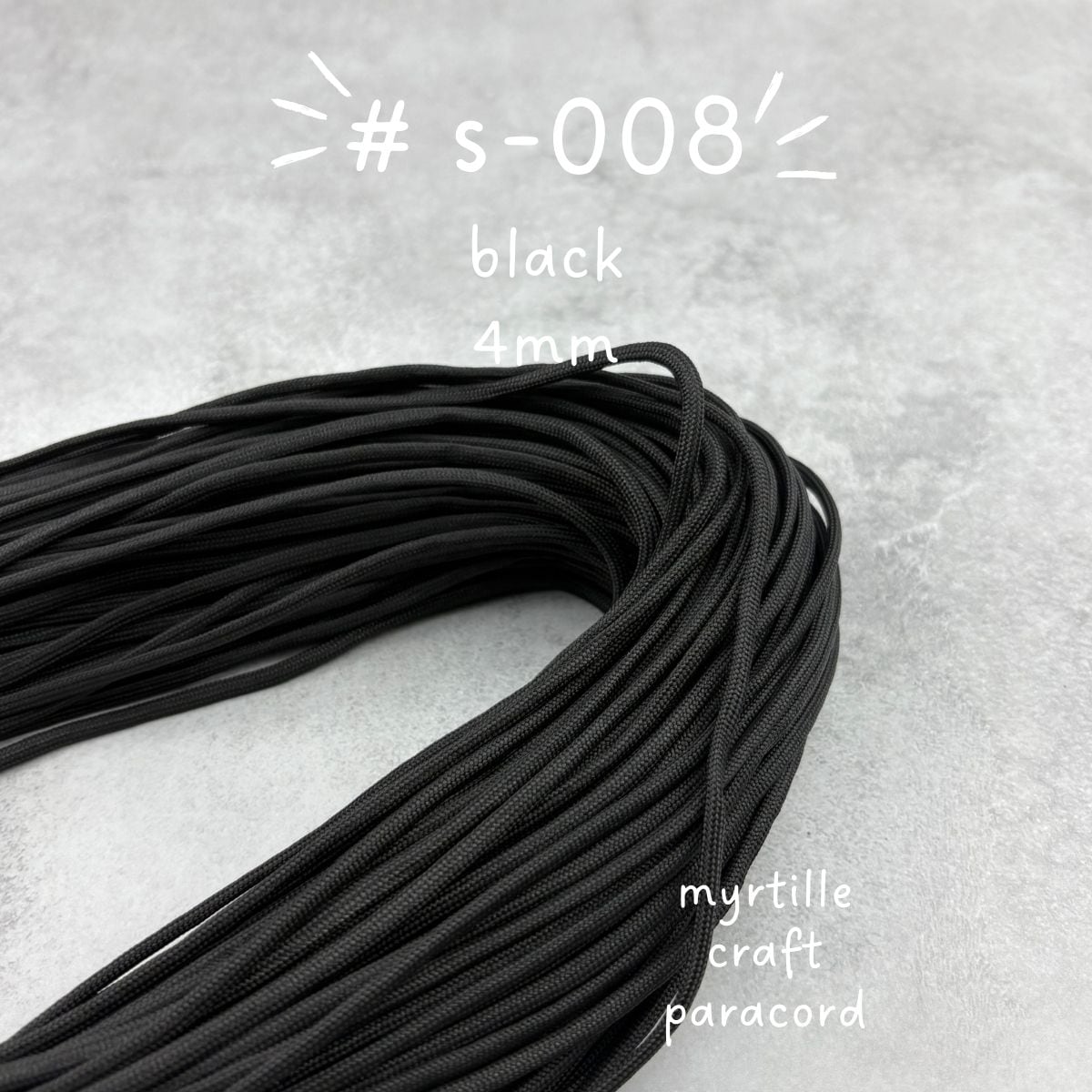 パラコード 単色 全38色 (1~13番) 100m パラコード 4mm 紐 スマホ