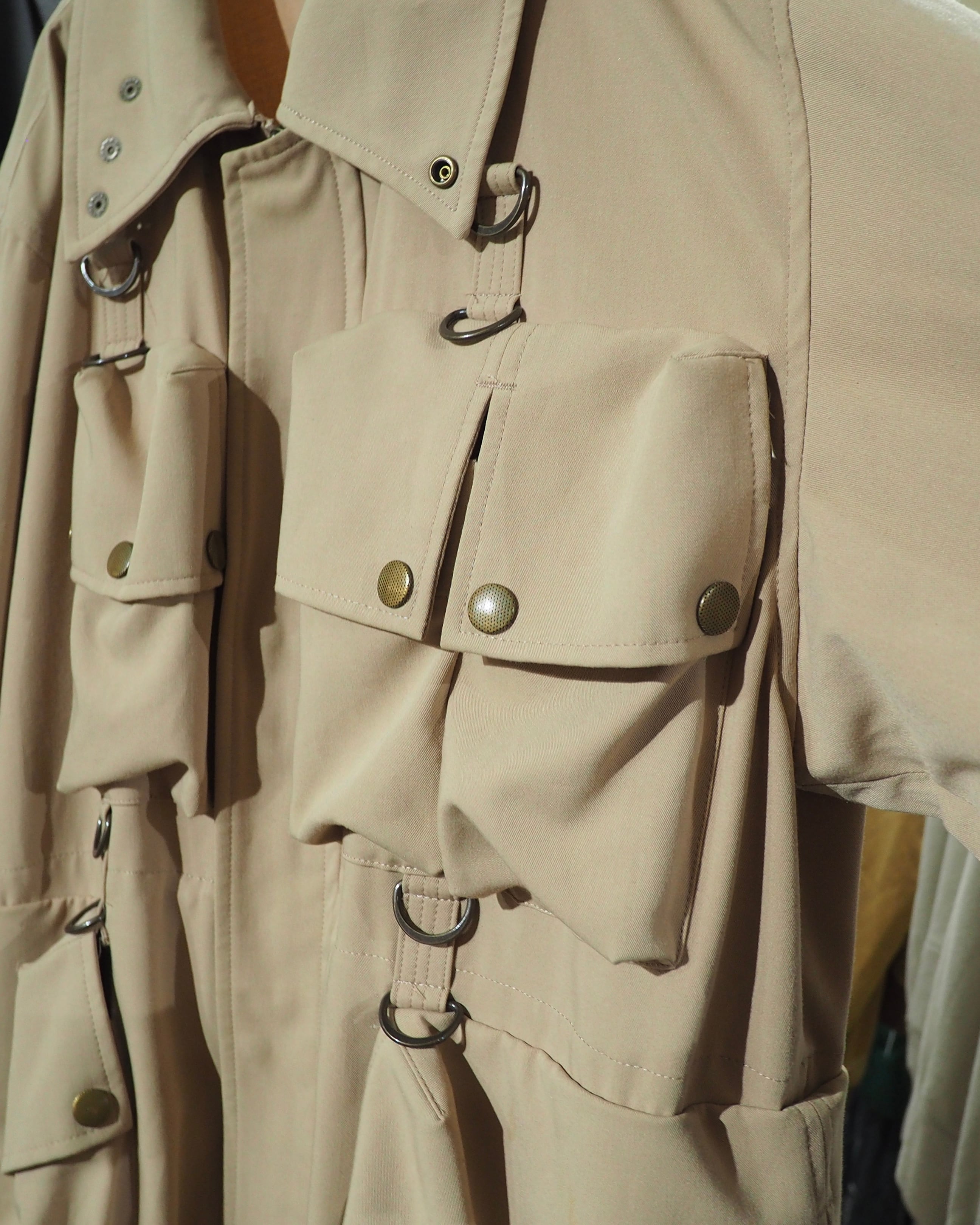 ” Iroquois ” Multi Pockets × Fake leather Panel Custom Military Jacket