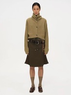 BALIANG Cropped Turtleneck Knit Cardigan