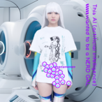 AI girl｜Tシャツ-白