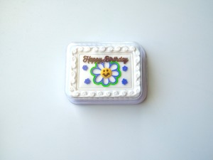 ミニチュアハーフシートケーキ2②フラワーケーキ