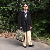 INTERIM / HEAVY PIMA TWILL 1-TUCK FRENCH ARMY WIDE TAPERED TROUSER