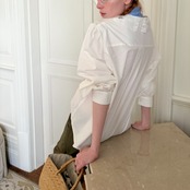 Blanc Dentelle Frill Blouse F0621