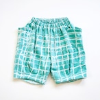 Chocolate check half pants    kids L(115-130),XL(130-140),XXL(140-150)  /  Melon