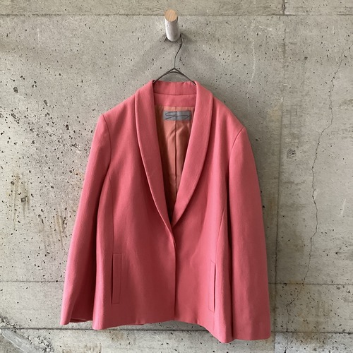 pink wool jacket
