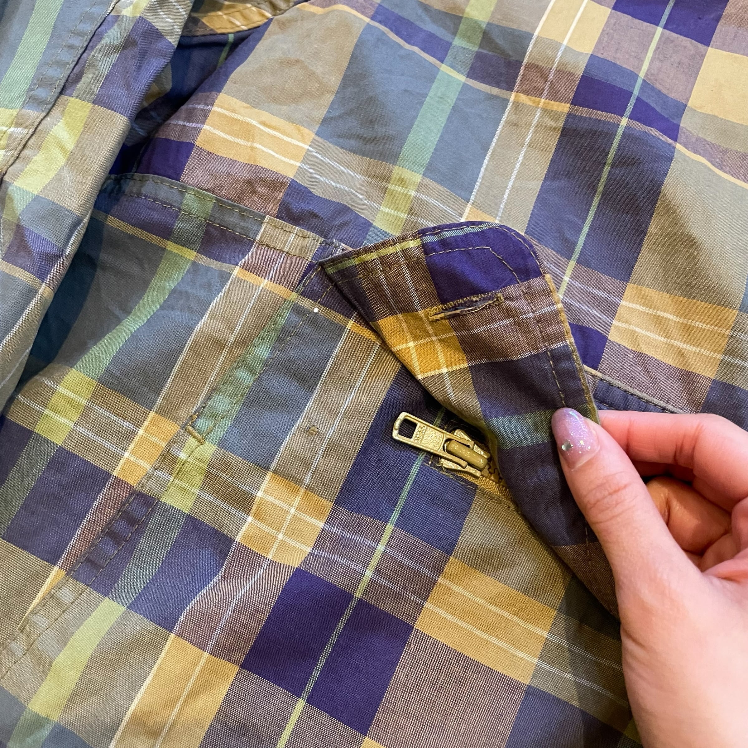 90s GAP check pattern cotton anorak parka | What