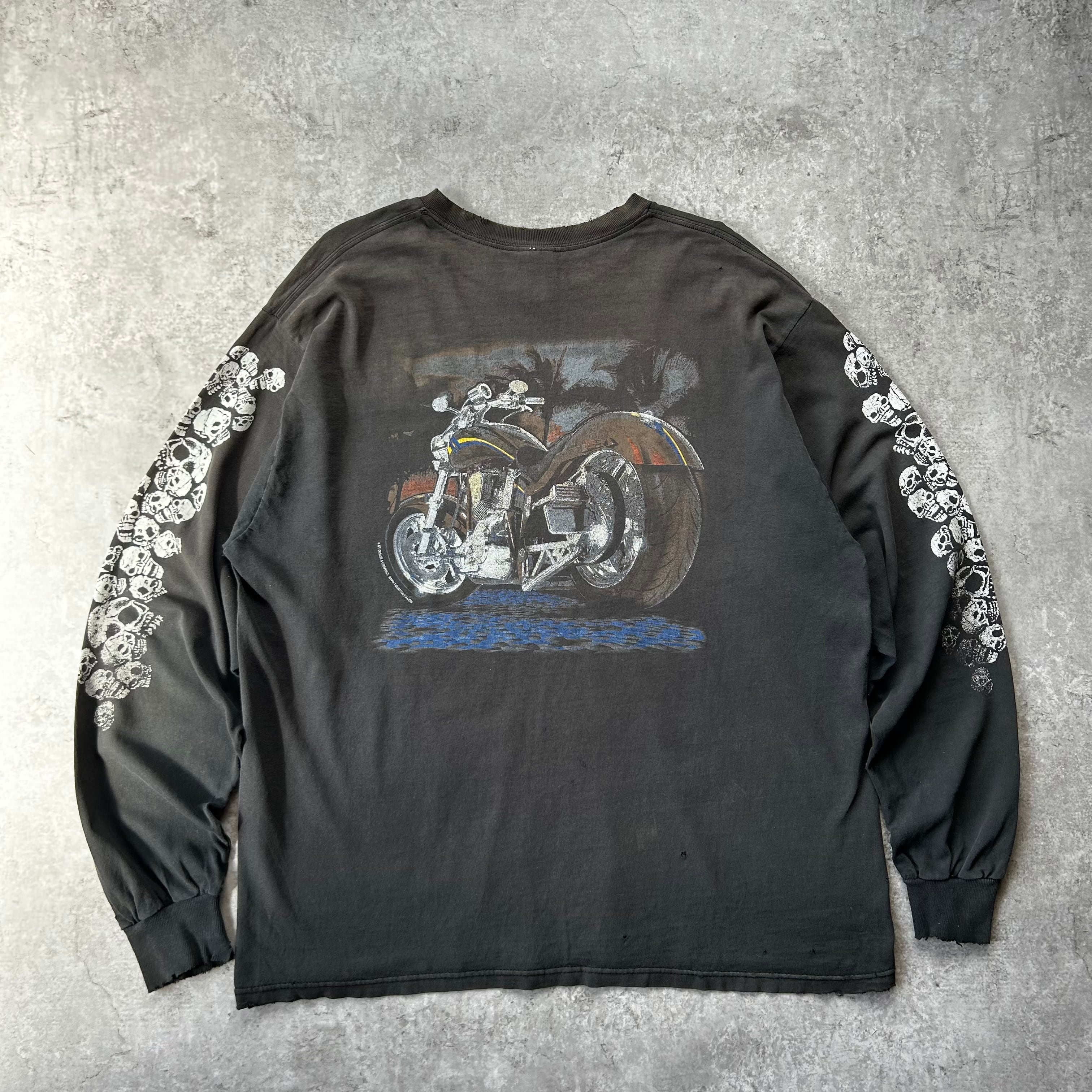 90s クリスチャンフレッチャー tシャツ USA製 ブラック XL トライバル 90s クリスチャンフレッチャー tシャツ USA製 ブラック XL トライバル