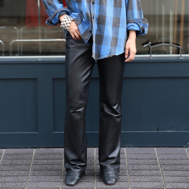 90s-00s Ferre Jeans Leather Trousers