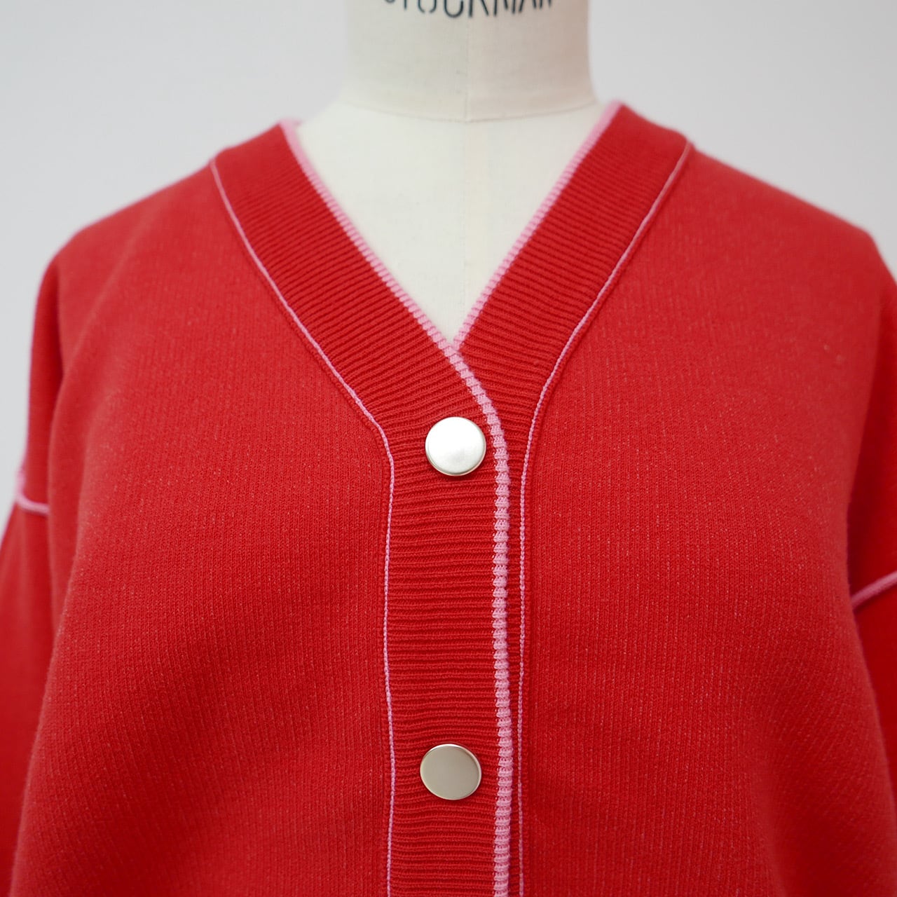 リバーシブルカーディガン(ピンク×レッド) | LINKABLE