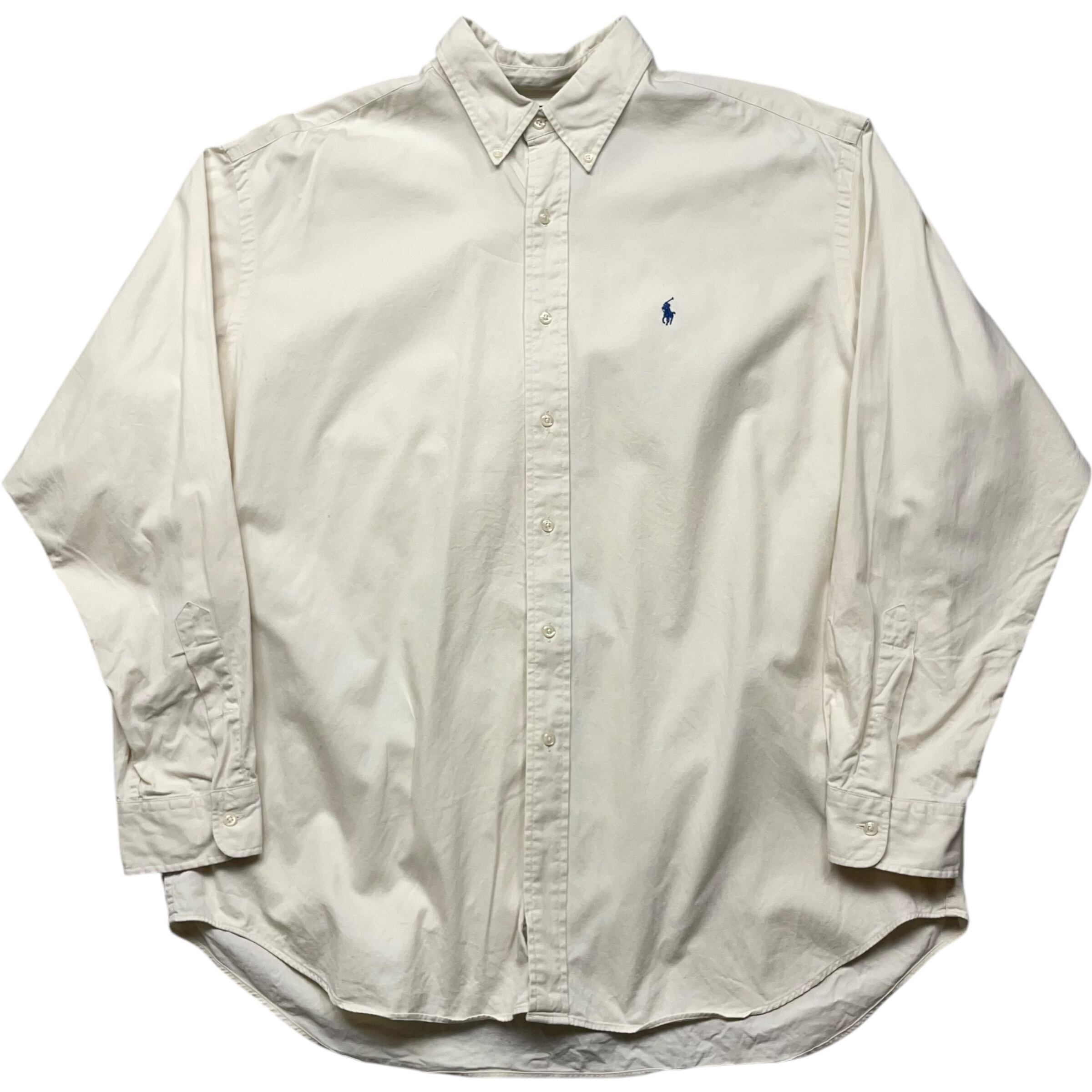 《XL》Ralph Lauren ラルフローレン BLAIRE 長袖シャツ ボタンダウン ポニー ワンポイント ホワイト no.6148
