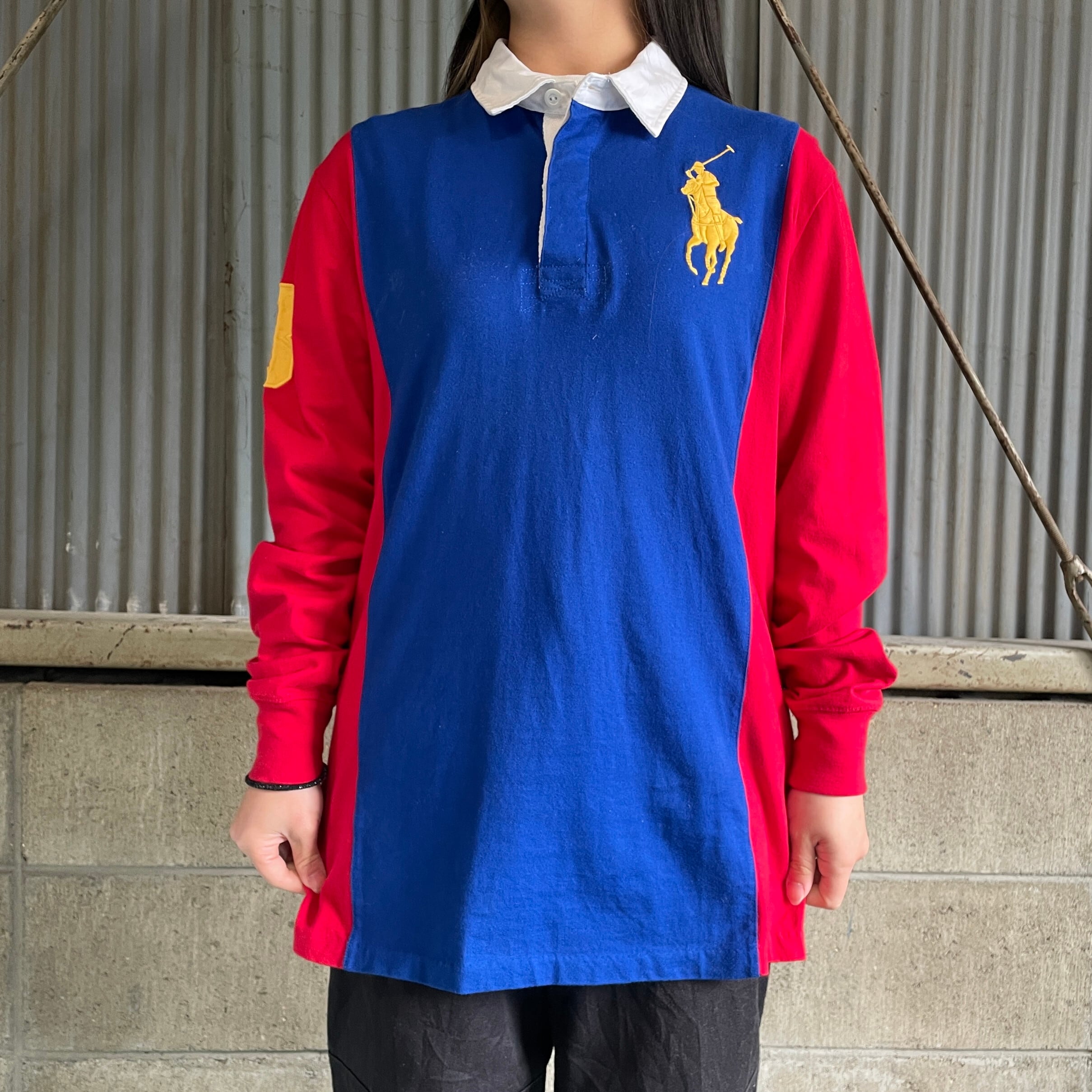 Ralph Laurne ラガーシャツ XXL 切り替えデザイン-