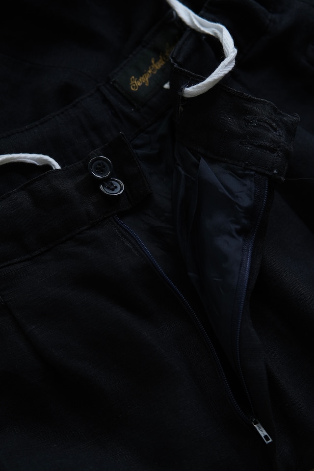 Utah/"Giorgio Sant'Angelo" 3-tuck linen trousers