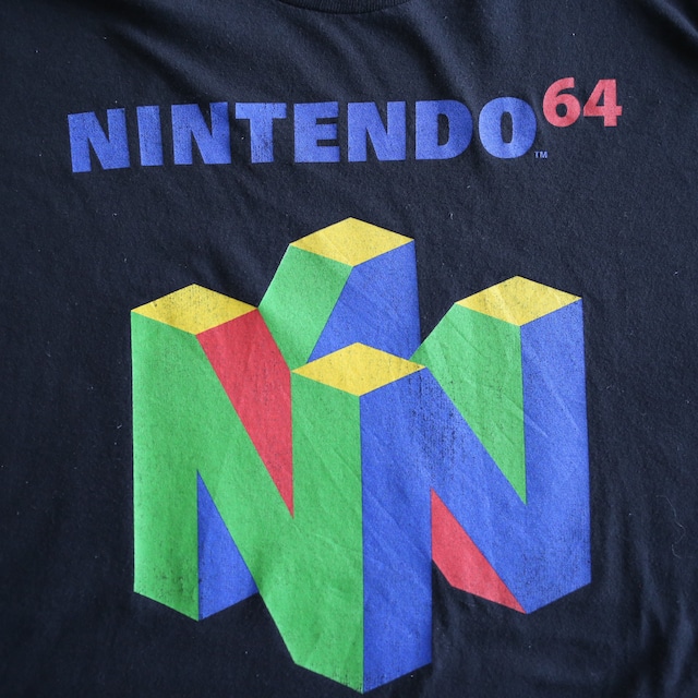 "ニンテンドー64" logo printed tee