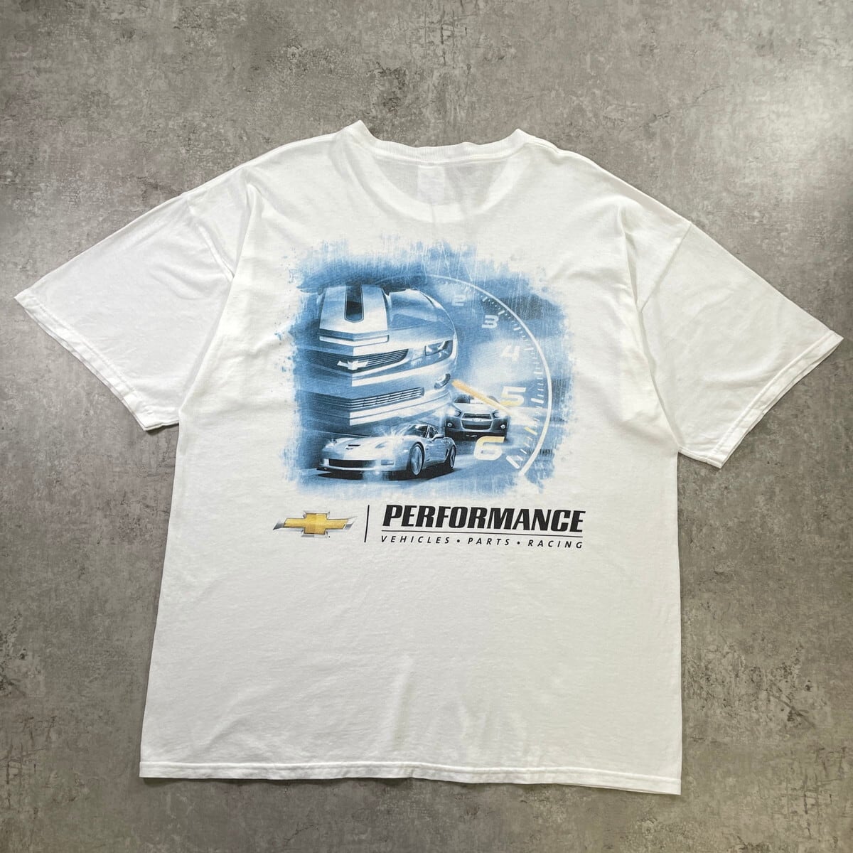 シボレー　60s ヴィンテージtシャツ 00年代 CHEVROLET シボレー 企業ロゴプリント レース Tシャツ メンズXL