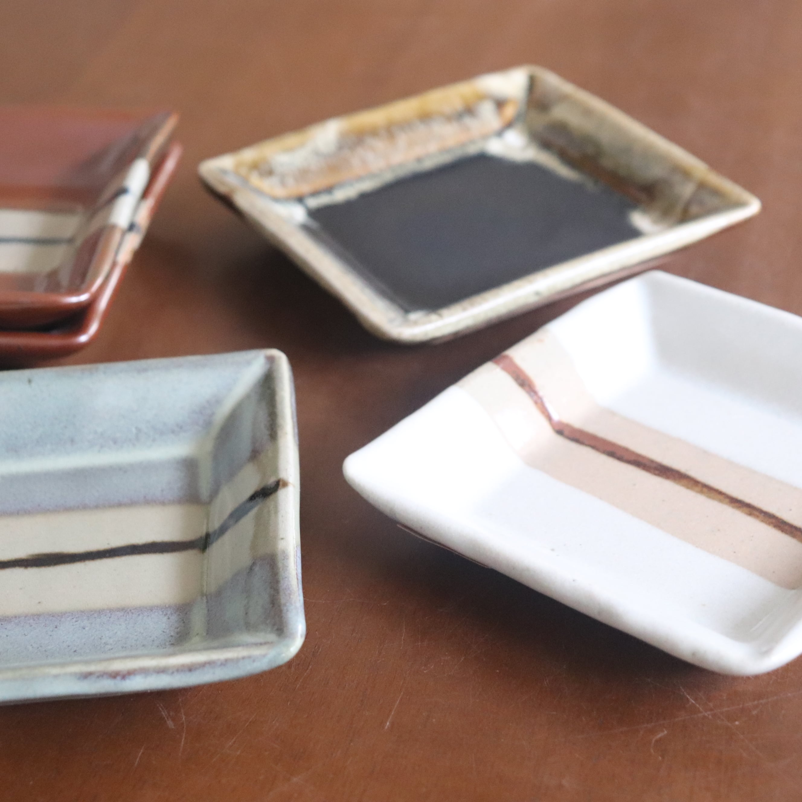 益子焼 健一窯 四角皿 Mashiko-yaki Square plate #157 | 和食器のお店