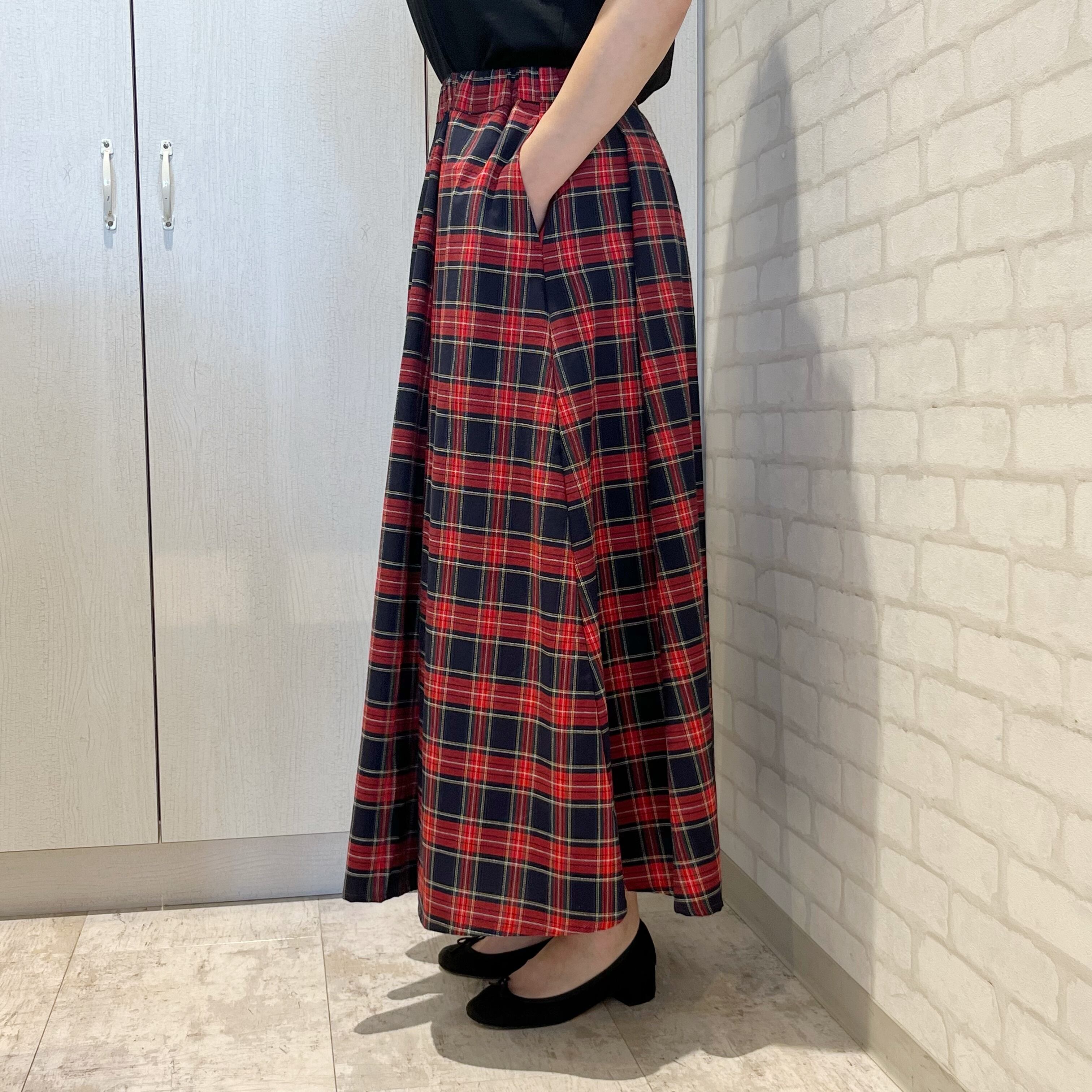 ポルテデプトン ロイヤルチェック スカート タータンチェック｜スカート 