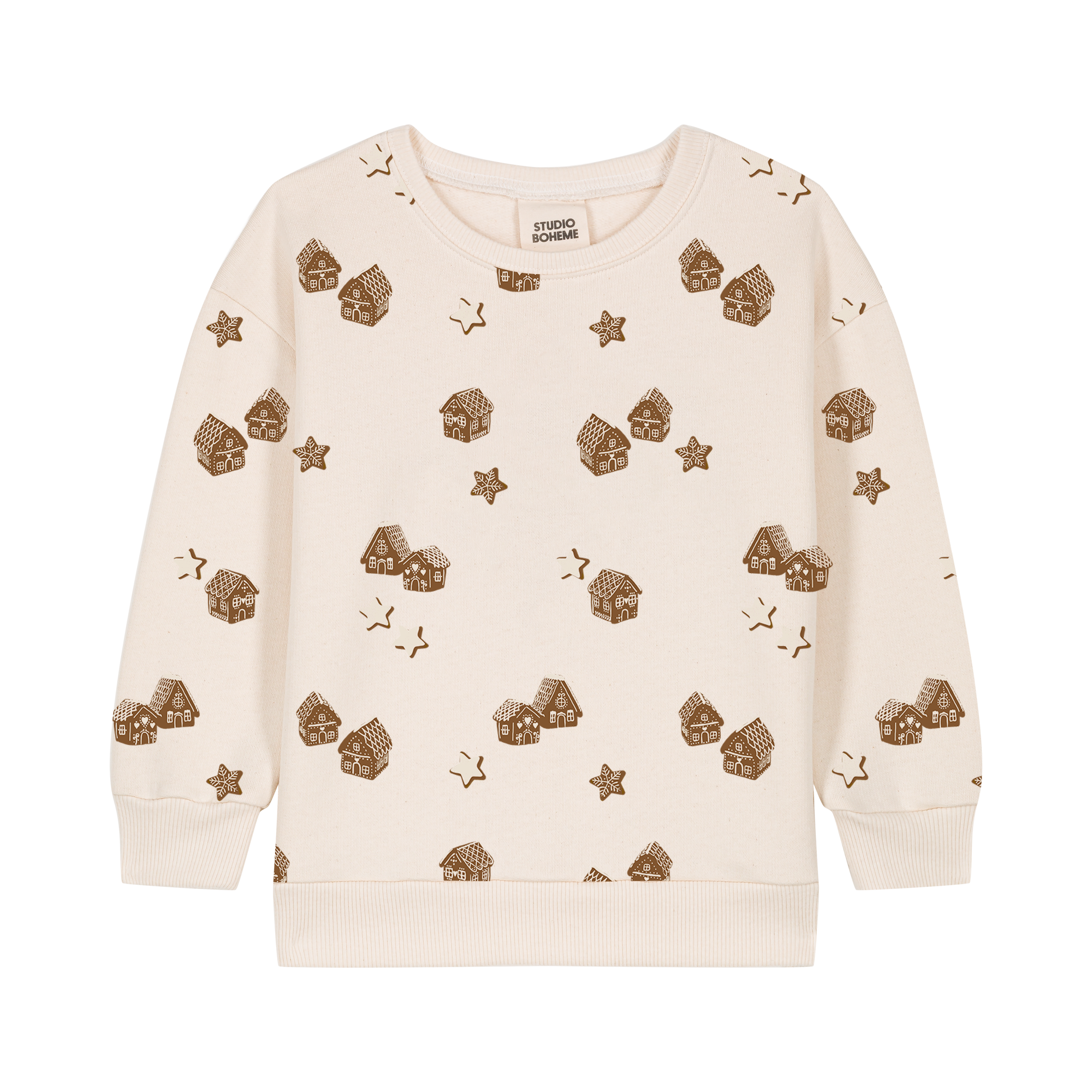 【STUDIO BOHEME】OURS SWEAT - ECRU CHRISTMAS FAIRY / 36M,4Y,6Y