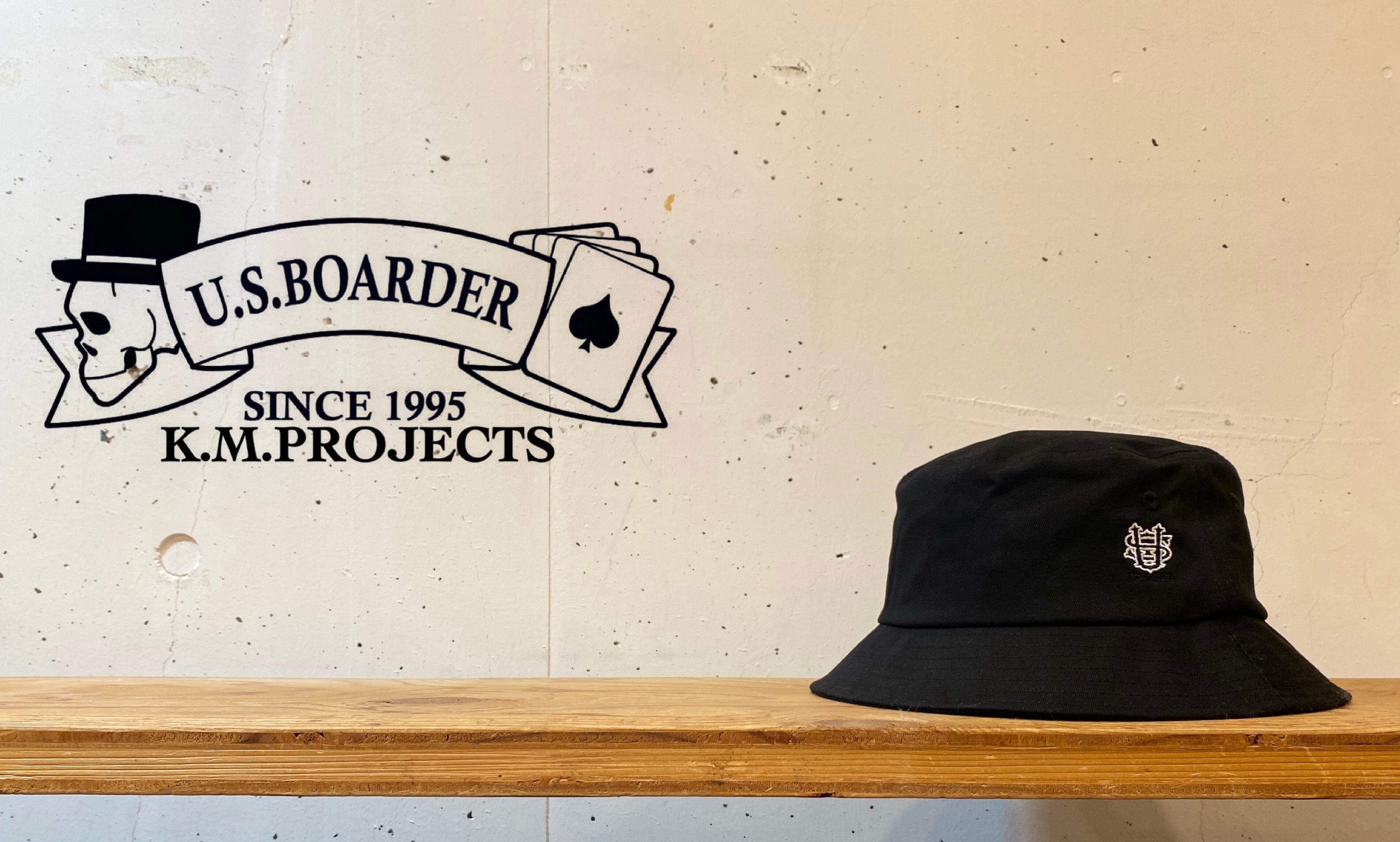 U.S.BOARDER Bucket hat バケットハット Black ブラック 黒色 ハット
