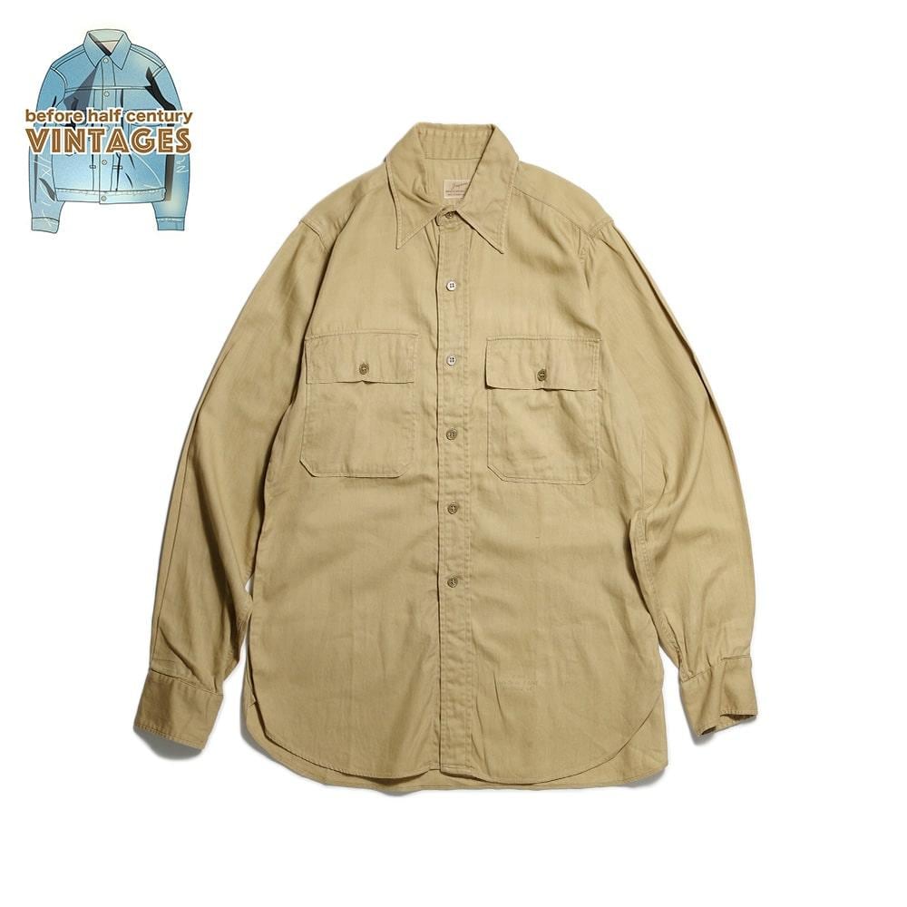 【before half century Vintages(ビフォーハーフセンチュリーヴィンテージ)】Gayson 60's VINTAGE WORK  SHIRTS ガイソン 60年代ヴィンテージワークシャツ マチ付き | USA SAY powered by BASE