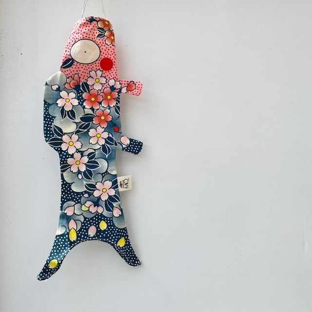 Madame MO(マダムモー)こいのぼり miniサイズ indigo sakura 43センチ