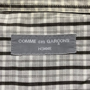 AD2001 COMME des GARCONS HOMME plaid pattern open collar shirt