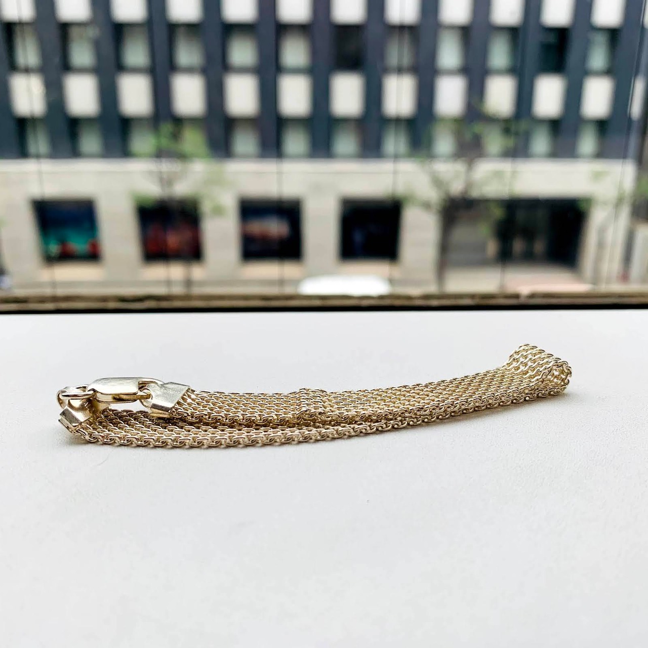 Italy シルバー925 フラットメッシュ ブレスレット | Milo Antiques 