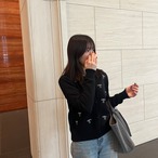 リボン刺繍カーディガン［40010］