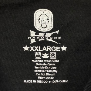 【HARDCORE】星条旗 プリント ロゴ Tシャツ XXL ビッグサイズ オーバサイズ 大きいサイズ  ハードコア US古着 アメリカ古着