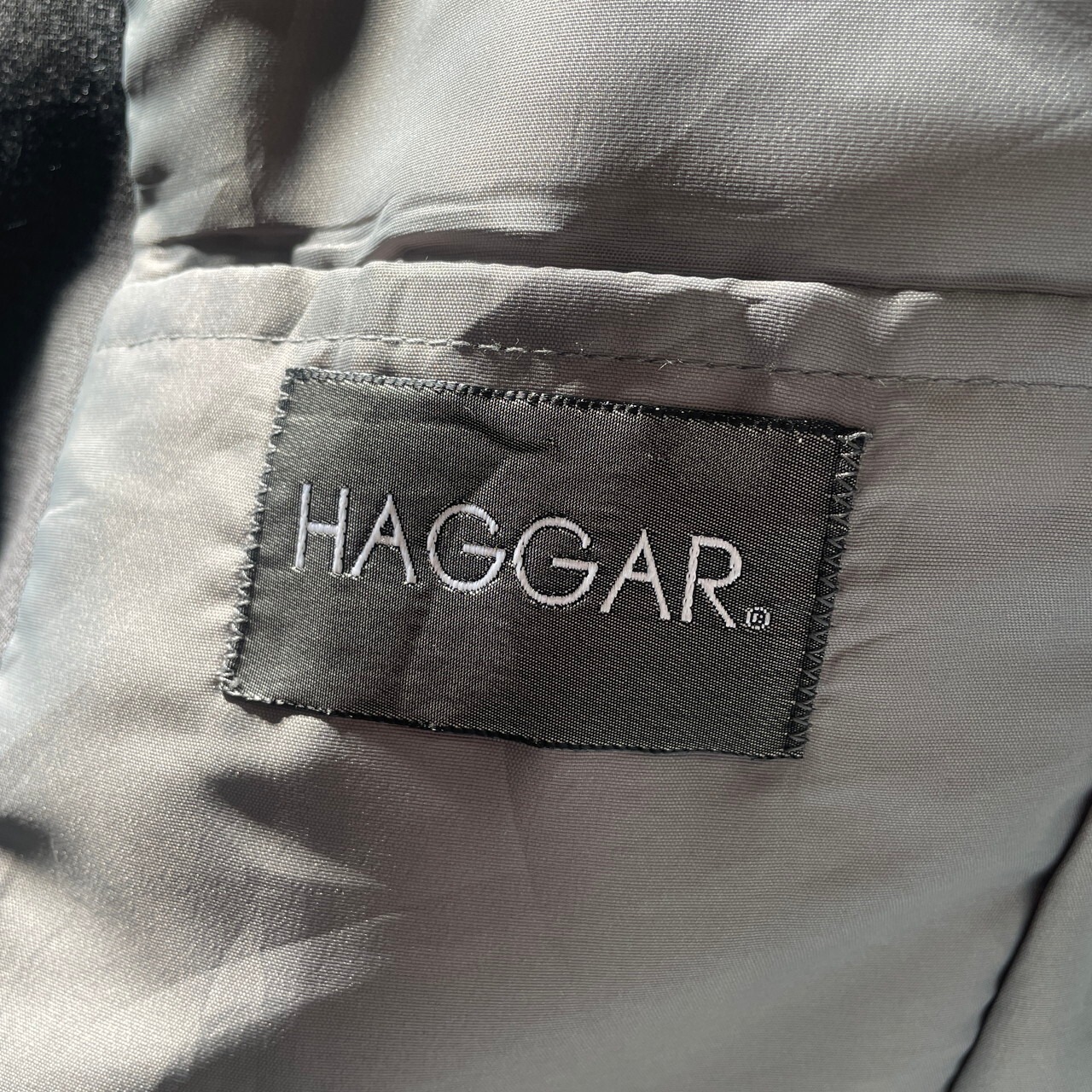90年代 USA製 HAGGAR 金ボタン テーラードジャケット メンズL相当 古着 