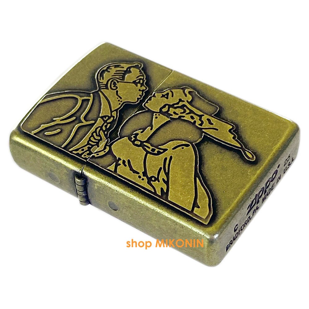 新品 ZIPPO ウィンディ キス クラシックメタル ブラス ユーズド仕上げ ZIPPO キス クラシックメタル BS ブラス ユーズド仕上げ ウィンディ