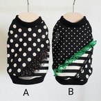 ドットとフリルのノースリーブ