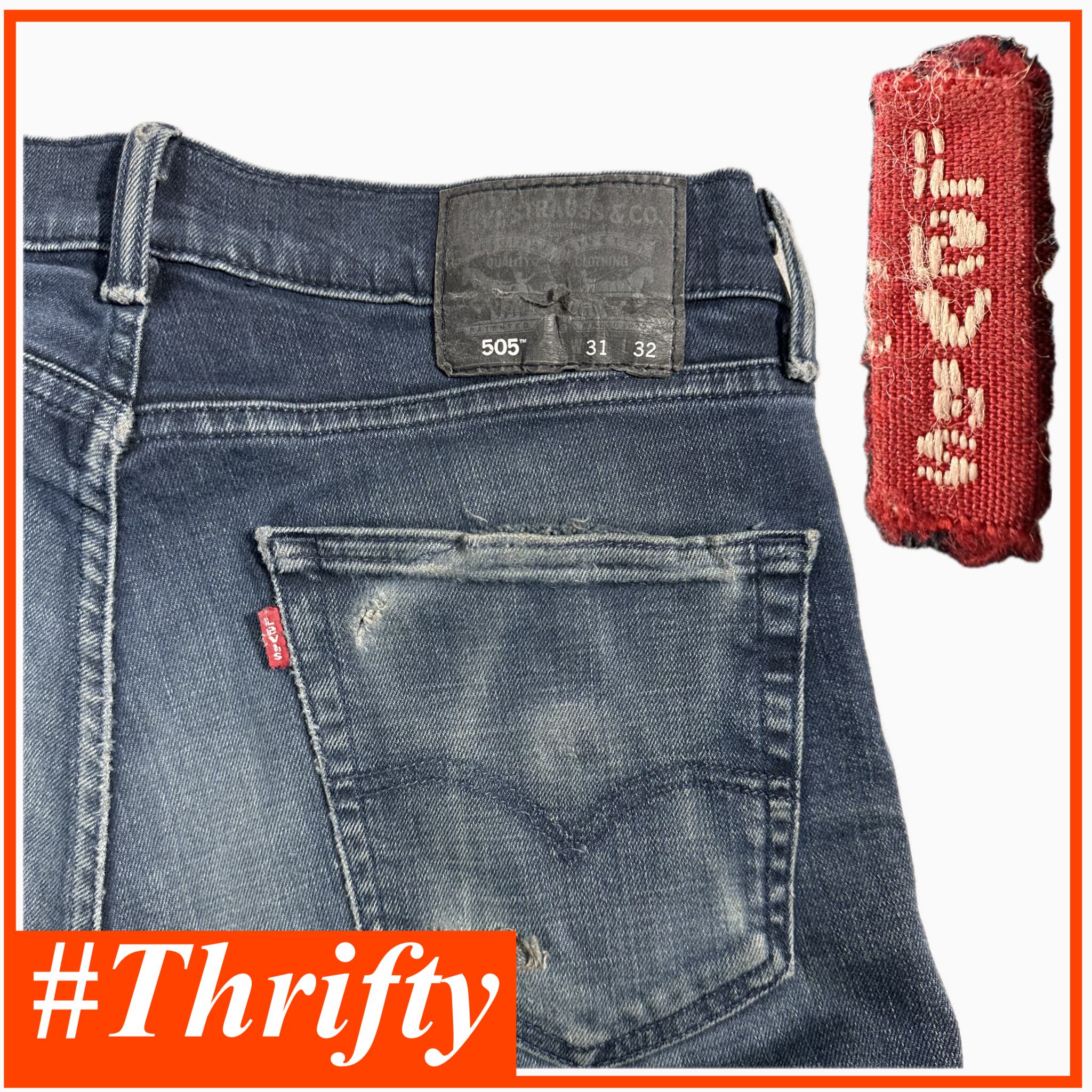 希少】Levi's 502 ダメージ加工 赤耳 ストレートデニム W30 L33 デニム