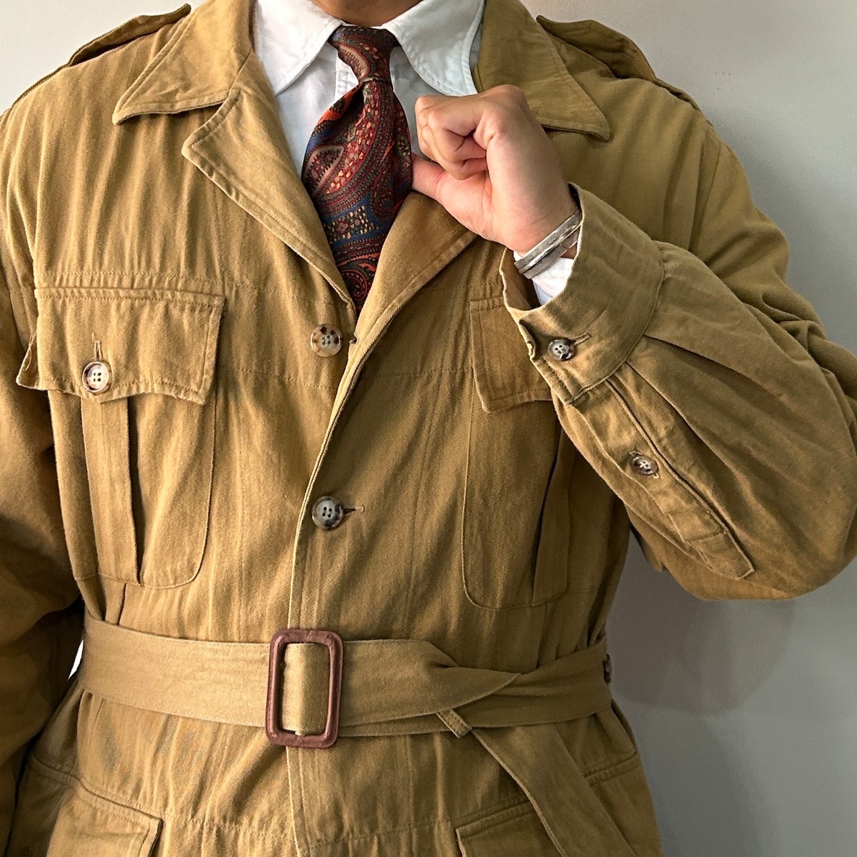 極美品 Willis&Geiger 80s Australian Bush Jacket ブッシュジャケット 米国製 ウィリスアンドガイガー タン サファリジャケット ENCOUNT