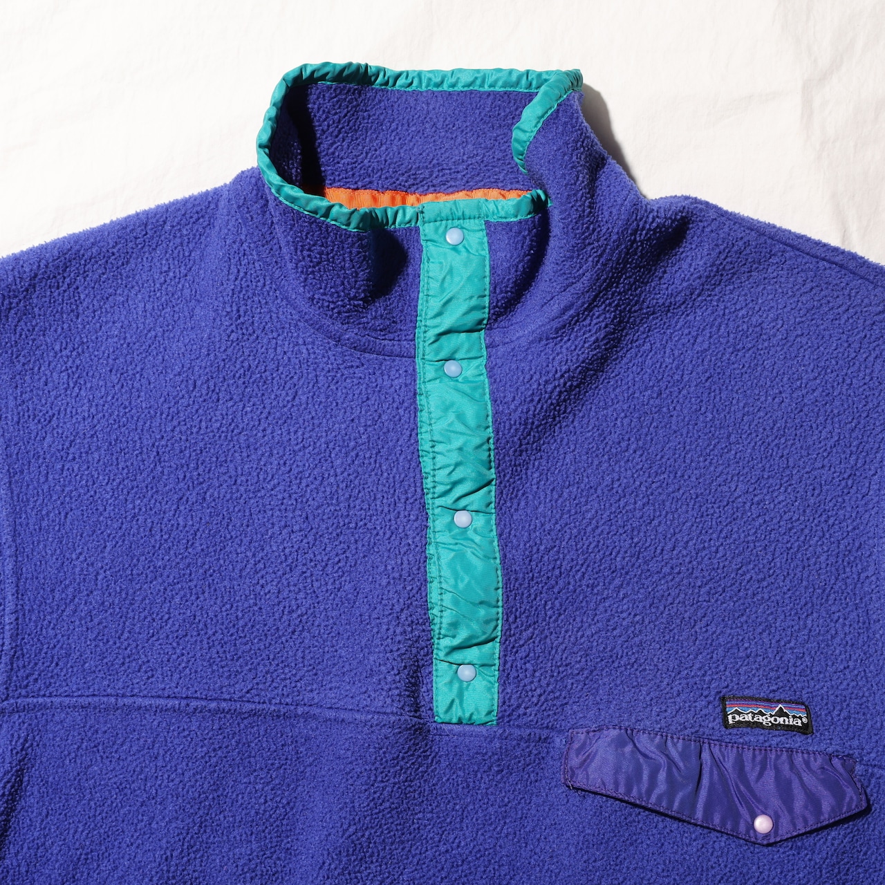 L 89年 USA コバルト 旧肉厚個体 Synchilla Snap-T Patagonia シンチラ スナップT パタゴニア