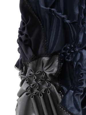 【26AW | WOMEN】Create Clair クリエイトクレイル / スカート / Patch smocking skirt　15C21-317