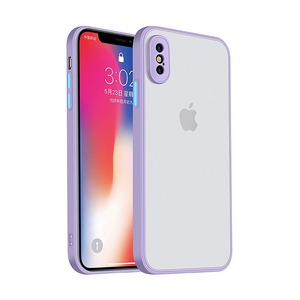 【人気】iphonexs ケース iphone10ケース iphonexsmaxケース 携帯電話 ケース シリコン アンチ-フォール ファイン ホール 保護 カバー サポート QI チャージング iPhone X/XS用 パープル