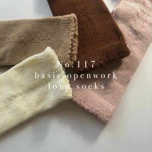 （ 117 ）basic openwork long socks