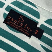 Santa Fe サンタフェ ストライプ 長袖 開襟シャツ 04/グリーン系 メンズ
