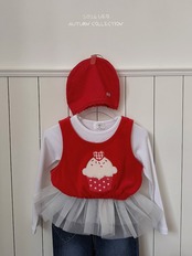 韓国子供服 / ÜEO / ラブリーティアードTシャツ / 秋服 *S~JS*